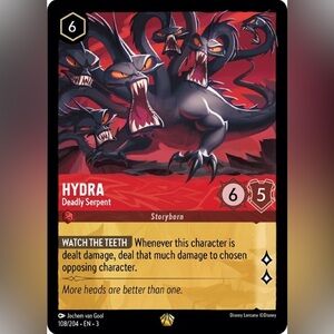 Disney Lorcana Hydra Legendary Deadly Serpent Card 108/204 EN 3 Non Foil